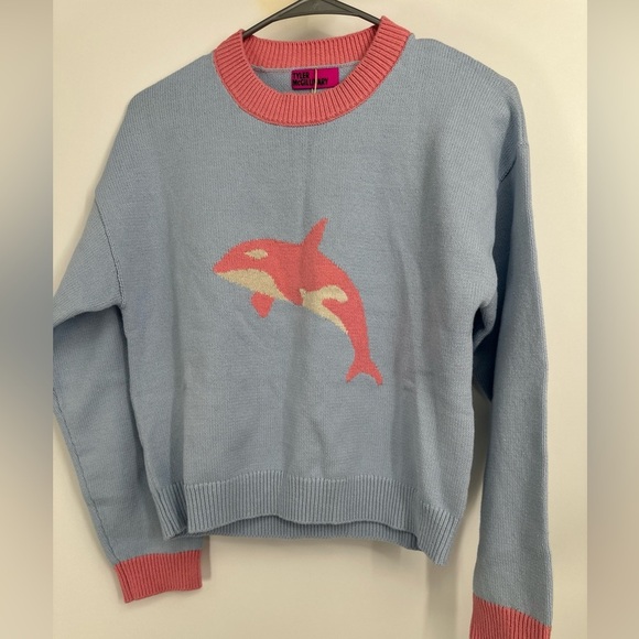 Tyler Mcgillivary Sweaters - NEW Tyler McGillivary Orca Light Blue and Pink Sweater Sz XS